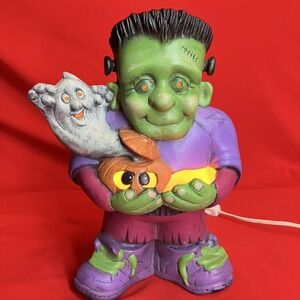 Vintage Frankenstein Jr. / Ceramic Mold / Figurine / Jack-o-Lantern 11" /Frankie